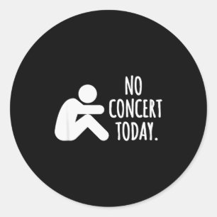 Adesivo Redondo Nenhum Concerto Hoje Triste Figura de Pau Música C