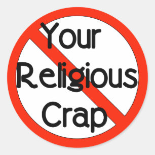 Adesivo Redondo Nenhum excremento religioso