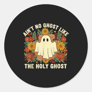 Adesivo Redondo Nenhum Fantasma Como O Espírito Santo Halloween Cr