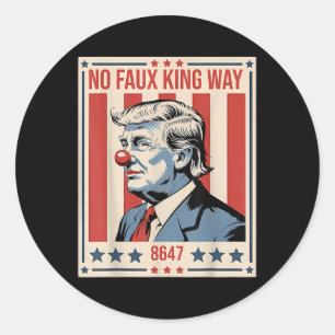 Adesivo Redondo Nenhum Faux King Way 86 47
