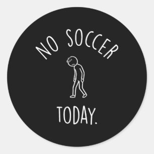 Adesivo Redondo Nenhum Futebol Hoje Figura Triste de Futebol para