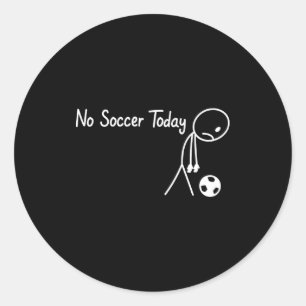 Adesivo Redondo Nenhum Futebol Hoje Futebol Triste Stickman Engraç