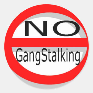 Adesivo Redondo Nenhum Gangstalking