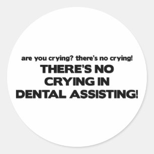 Adesivo Redondo Nenhum grito na ajuda dental