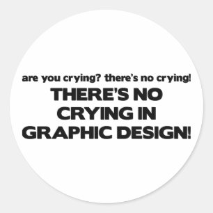 Adesivo Redondo Nenhum grito no design gráfico