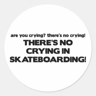 Adesivo Redondo Nenhum grito - Skateboarding