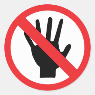 Adesivo Redondo nenhum ícone tocante