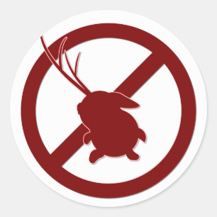 Adesivo Redondo Nenhum Jackalopes