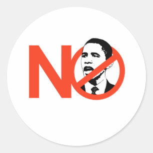 ADESIVO REDONDO NENHUM OBAMA