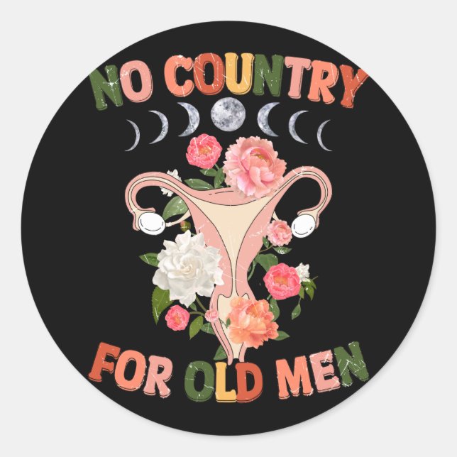 Adesivo Redondo Nenhum País Para O Velho (Frente)