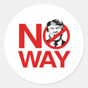 Adesivo Redondo Nenhum Trump - Anti-Trump -