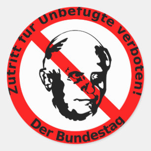 Adesivo Redondo Nenhuma admissão para Unbefugte • Bundestag