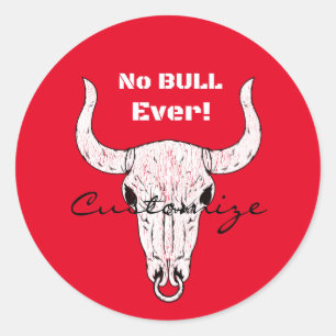 Adesivo Redondo Nenhuma Bull nunca Thunder_Cove