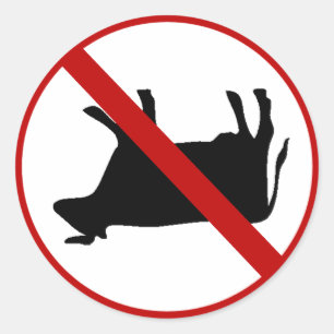 Adesivo Redondo NENHUMA derrubada da vaca!