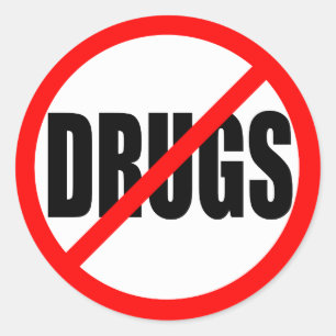 ADESIVO REDONDO "NENHUMA DROGA "