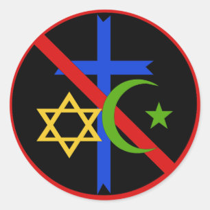 Adesivo Redondo Nenhuma religião