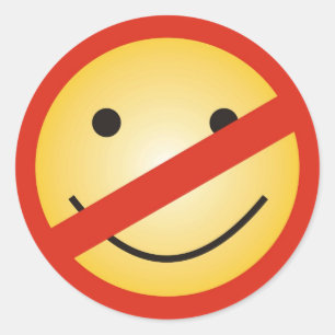 Adesivo Redondo Nenhuma zona do sorriso
