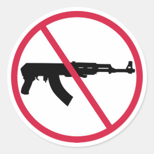 Adesivo Redondo Nenhumas armas de assalto