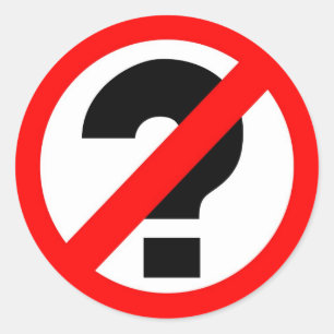 Adesivo Redondo Nenhumas perguntas