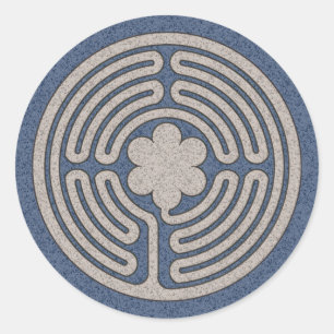 Adesivo Redondo Neo Medieval Labyrinth Stickers