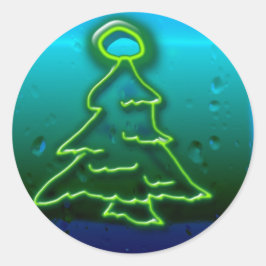 Adesivo Redondo neon christmas