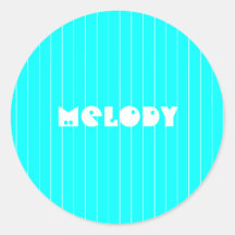 Neon Cyan White Thin Vertical Strike Name