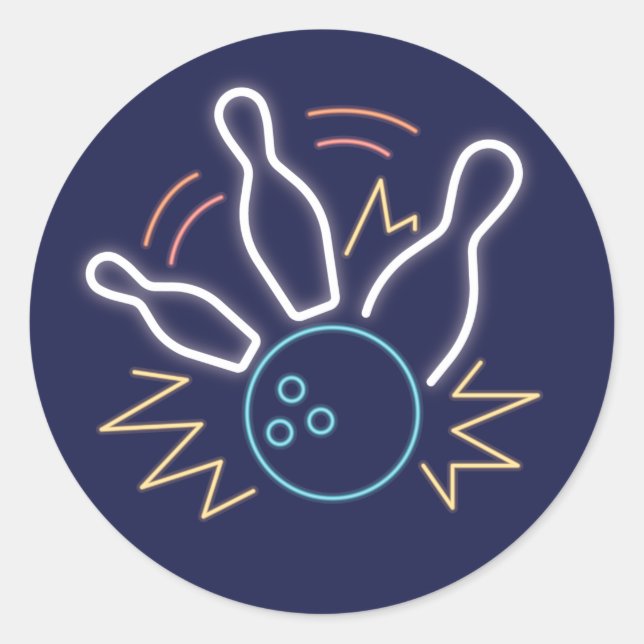 Adesivo Redondo Neon Cyber Boliche (Frente)