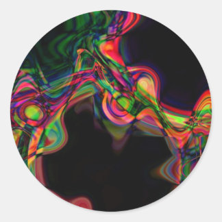 Adesivo Redondo Neon Dance II Sticker