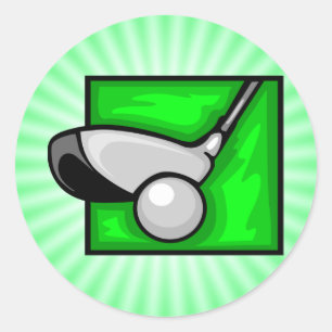 Adesivo Redondo Neon Green Golf