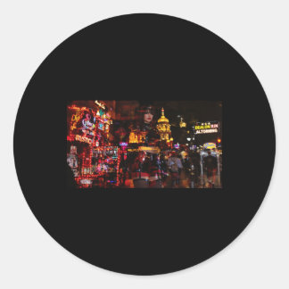 Adesivo Redondo Neon Illusion between Reality And Fantasy Sticker