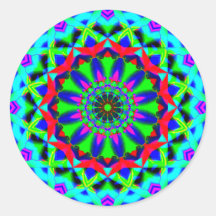 Neon Kaleidoscope Brilhante | Abstrato Mandala