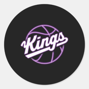 Adesivo Redondo Neon Kings Basball