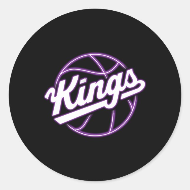 Adesivo Redondo Neon Kings Basball (Frente)