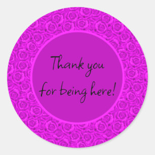 Adesivo Redondo Néon rosa