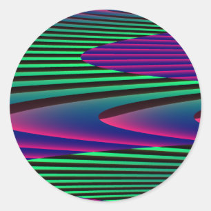 Adesivo Redondo Neon Seas Stickers