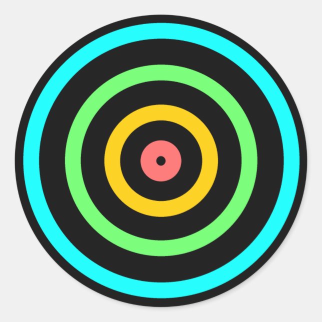 Adesivo Redondo Neon Target (Frente)