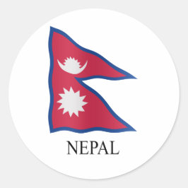 Adesivo Redondo Nepali flag