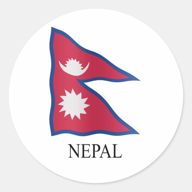Adesivo Redondo Nepali flag (Frente)