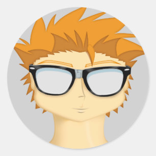 Adesivo Redondo Nerd