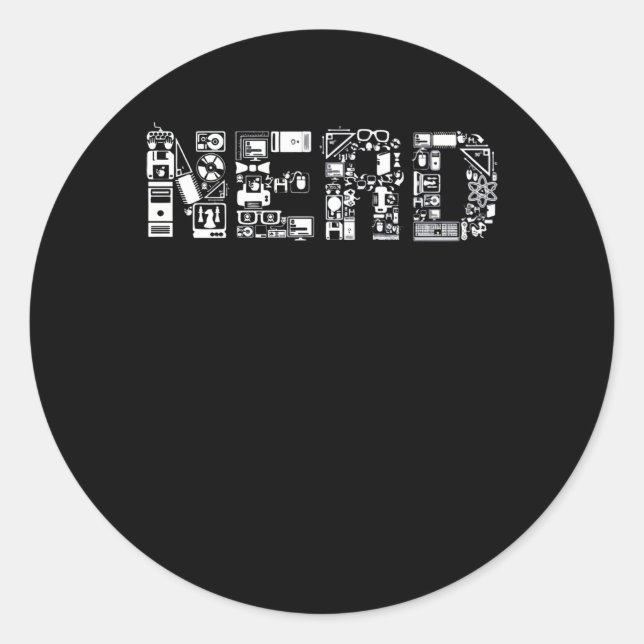 ADESIVO REDONDO NERD (Frente)