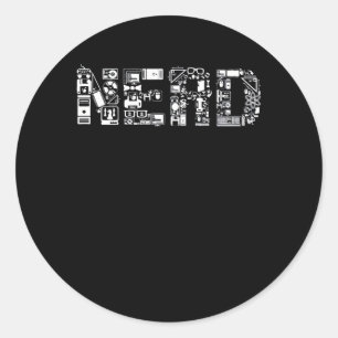 ADESIVO REDONDO NERD