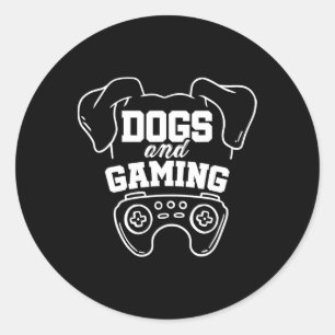 Adesivo Redondo Nerd De Jogo Jogador De Vídeo Para Cães E Jogos