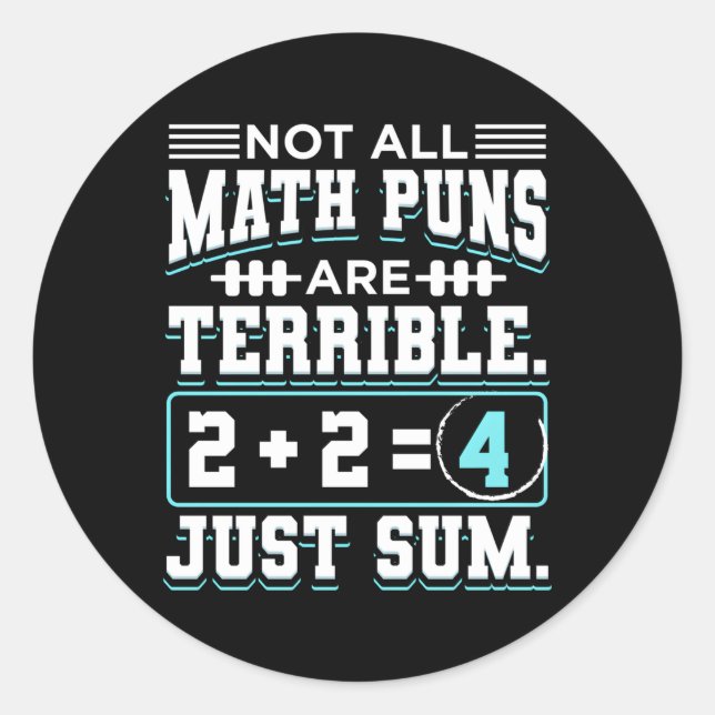 Adesivo Redondo Nerd De Matemática Pi Para Matemáticos Nem Todos O (Frente)