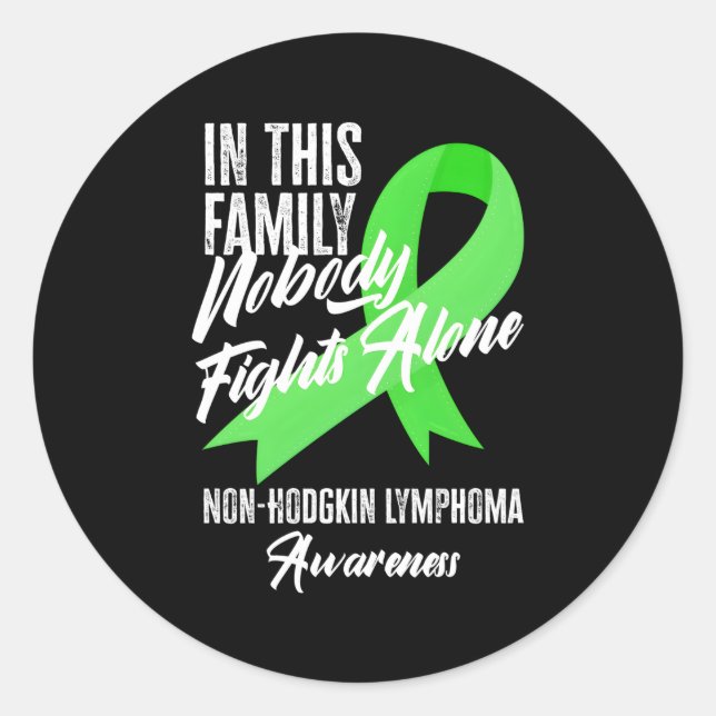 Adesivo Redondo Nesta Família Ninguém Luta Sozinho Com A Lira Não- (Frente)