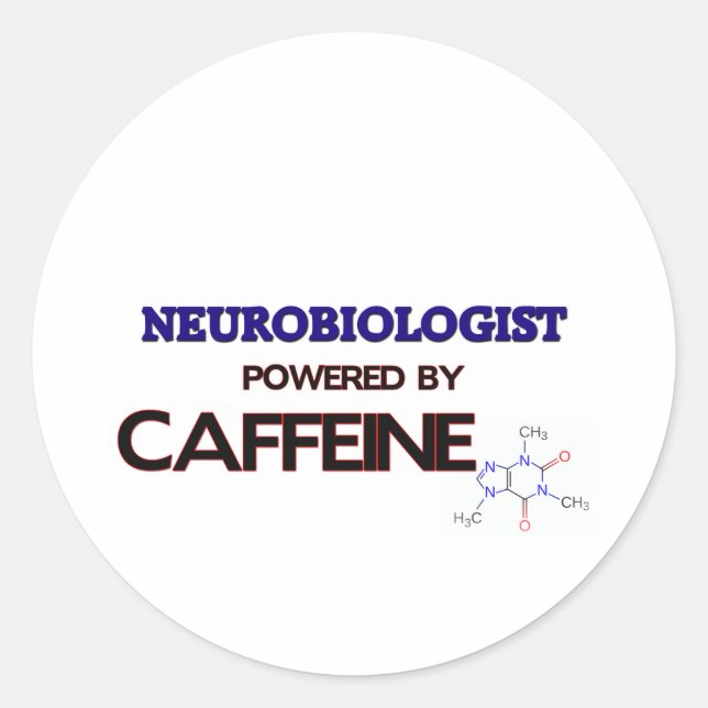 Adesivo Redondo Neurobiólogo psto pela cafeína (Frente)