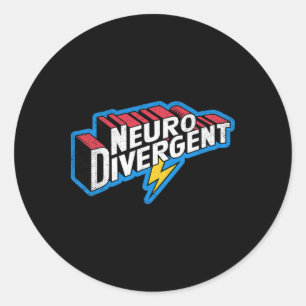 Adesivo Redondo Neurodivergente Adhd Autism Hero Asd Celebra Neur