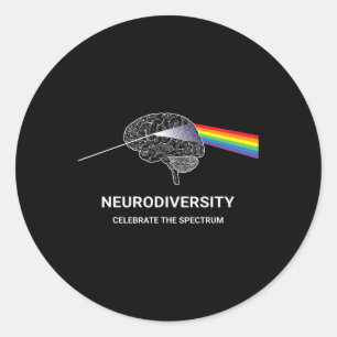 Adesivo Redondo NeuroDiversidade Autismo Espectro Asd Arco-Íris Br