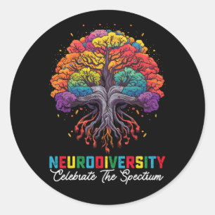 Adesivo Redondo Neurodiversidade Celebra O Autismo Do Espectro