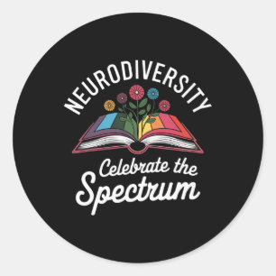 Adesivo Redondo Neurodiversidade Celebra O Autismo Do Livro Do Esp