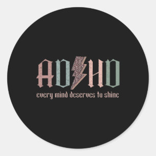 Adesivo Redondo Neurodiversidade E Toda Mente Merece Brilhar Um